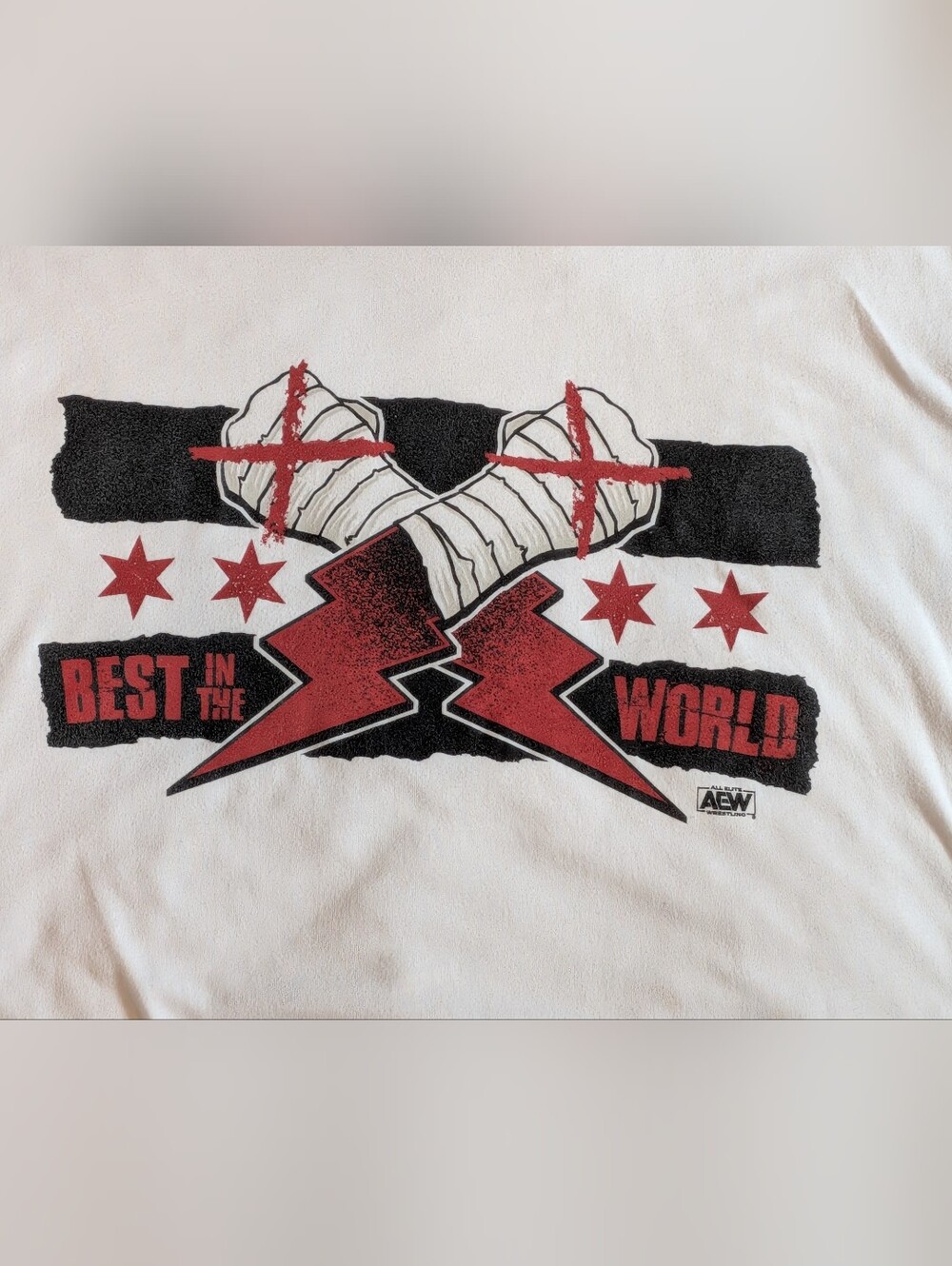 CM Punk AEW Best in the World Ringer T-Shirt 3XL Wrestling
